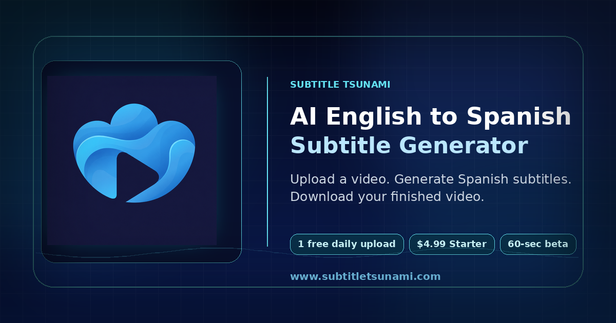 SubtitleTsunami AI subtitle generator logo